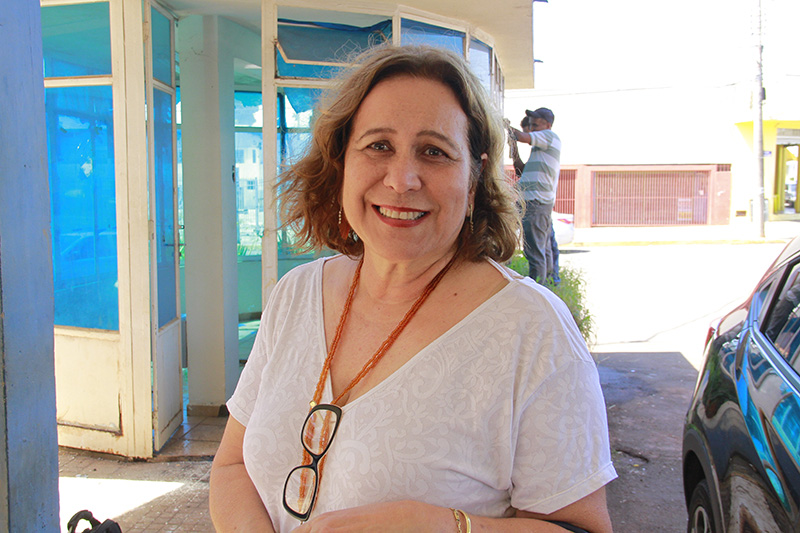 Helosa Cury, presidenta dos lojistas da antiga rodoviria 